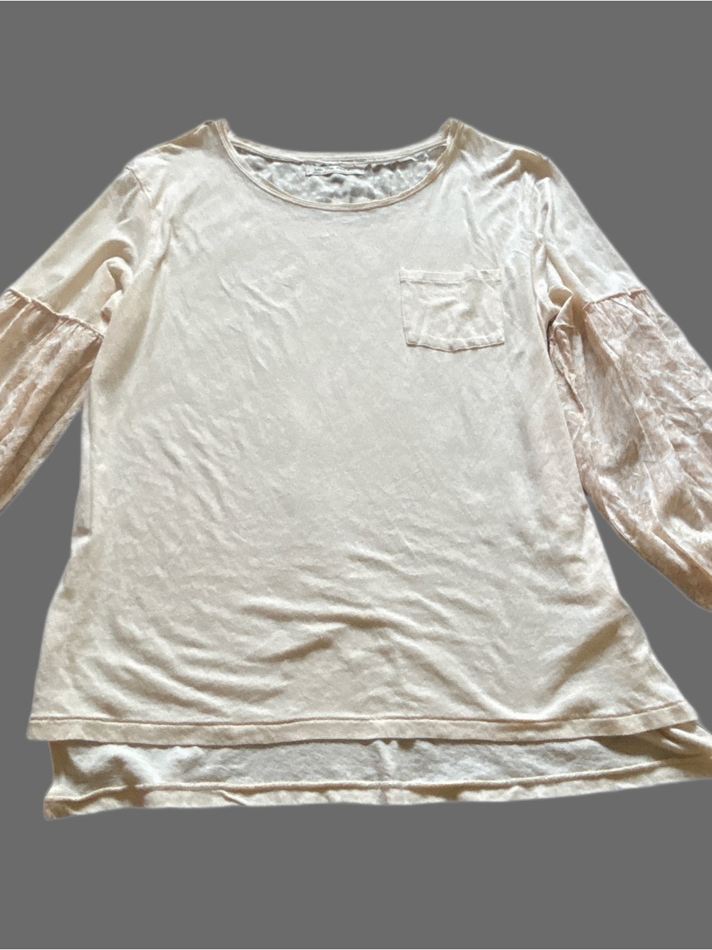 We The Free Cream Balloon-Sleeve Top - Picture 5 of 8
